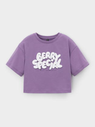 Футболка для девочки, артикул: КР 302936-1, цвет: фиолетовый