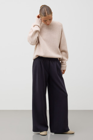 Брюки женские для мам, артикул: ЕВТ 4163, цвет: синий