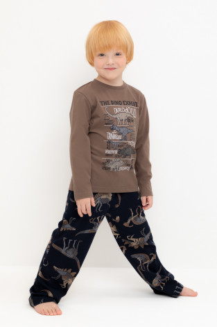 Пижама для мальчика, артикул: К 1600, цвет: коричневый