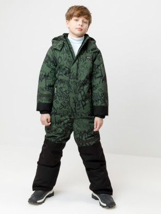 Комбинезоны утепленные для мальчика, артикул: ВК 60100/н/7 ГР, цвет: зеленый