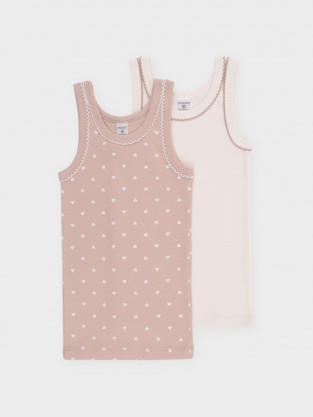 Майки для девочки, артикул: К 1181-2уп, цвет: светло-бежевый