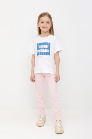 Брюки для девочки, артикул: К 400516-1, цвет: розовый