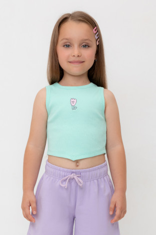 Футболка для девочки, артикул: КР 302694, цвет: зеленый