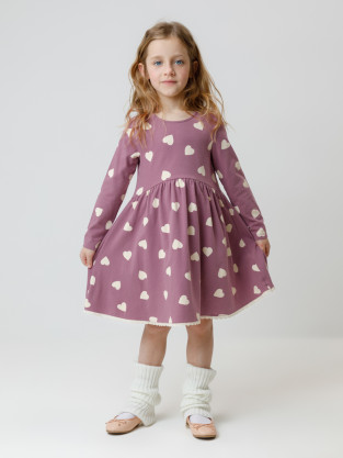 Платье для девочки, артикул: КР 5836, цвет: бордовый