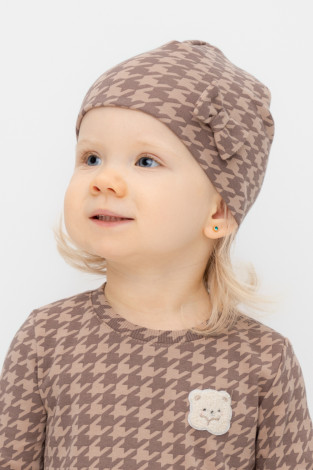 Шапка для девочки, артикул: КР 8170, цвет: бежевый