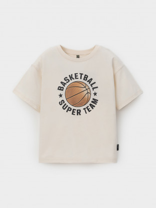 Футболка для мальчика, артикул: КР 302981-1, цвет: сахар