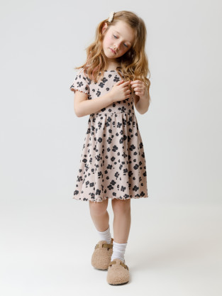 Платье для девочки, артикул: КР 5954, цвет: бежевый