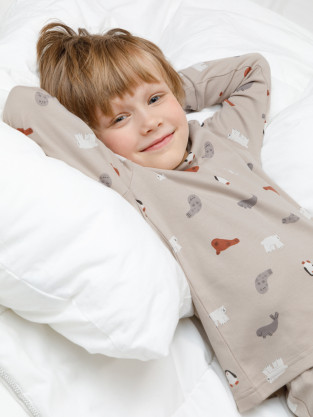 Пижама для мальчика, артикул: К 1552, цвет: бежевый