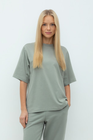 Футболки женские для мам, артикул: ЕВТ 3237, цвет: зеленый