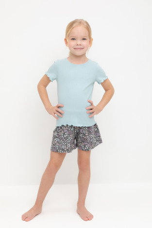 Пижама для девочки, артикул: К 1596, цвет: голубой