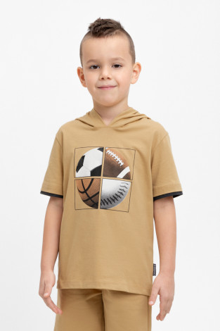 Футболка для мальчика, артикул: К 302305, цвет: коричневый