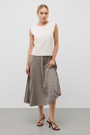 Юбки женские для мам, артикул: ЕВТ 7039, цвет: бежевый