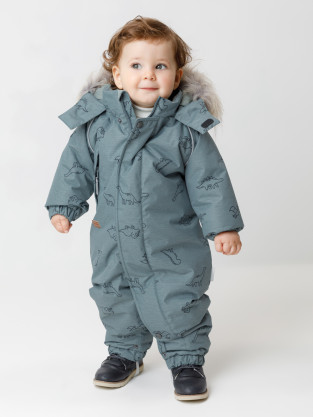 Комбинезоны утепленные для мальчика, артикул: ВК 60116/н/22 Ал, цвет: бирюзовый