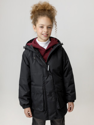 Куртка для девочки, артикул: ВК 32195/1 УЗГ, цвет: черный