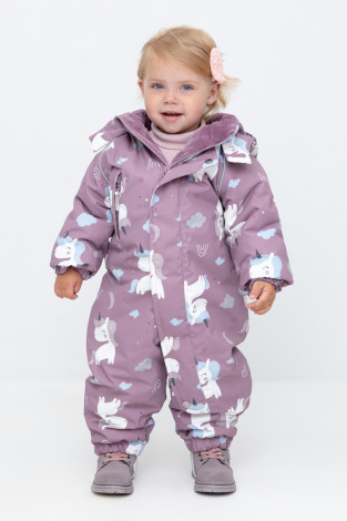 Комбинезоны утепленные для девочки, артикул: ВК 60113/н/6 УЗГ, цвет: фиолетовый