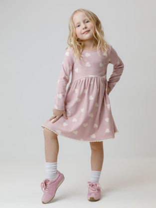 Платье для девочки, артикул: КР 5836, цвет: розовый