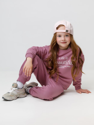 Брюки для девочки, артикул: КР 400850, цвет: бордовый