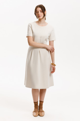 Платья женские для мам, артикул: ЕВТ 5076, цвет: светло-бежевый