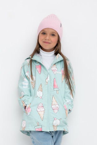 Куртка для девочки, артикул: ВК 32144/н/6 Ал, цвет: голубой