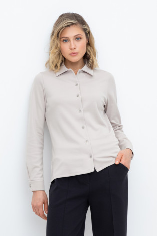 Блузы, рубашки женские для мам, артикул: ЕВТ 3246, цвет: бежевый