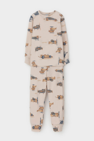 Пижама для мальчика, артикул: К 1552, цвет: бежевый