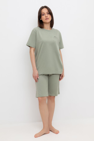 Шорты для дома для мам, артикул: Е 40051, цвет: хаки