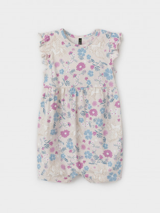 Полукомбинезон для девочки, артикул: КР 6462, цвет: светло-бежевый