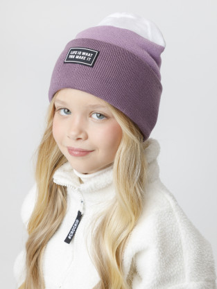 Шапка для девочки, артикул: КВ 20426, цвет: светло-розовый