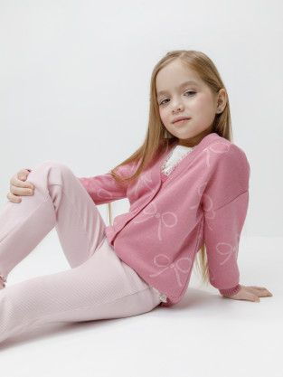 Жакет для девочки, артикул: КВ 30170, цвет: ярко-розовый