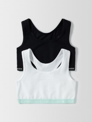 Майки для девочки, артикул: К 1198-2уп, цвет: белый