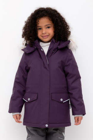 Куртка для девочки, артикул: ВК 38112/1 ГР, цвет: фиолетовый