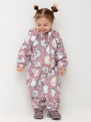 Комбинезоны утепленные для девочки, артикул: ВК 60085/н/54 Ал, цвет: розовый