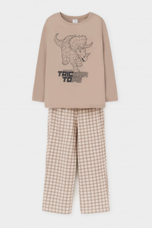 Пижама для мальчика, артикул: К 1600, цвет: бежевый