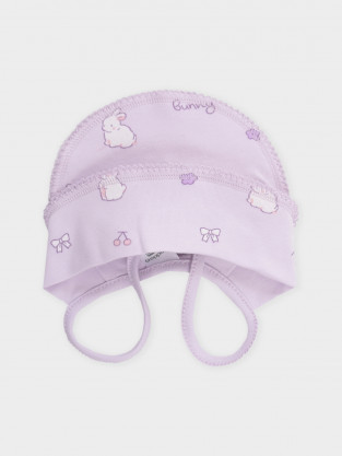 Шапочка ясельная для новорожденных, артикул: К 8176, цвет: фиолетовый