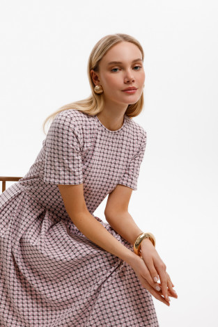 Платья женские для мам, артикул: ЕВТ 5053, цвет: розовый