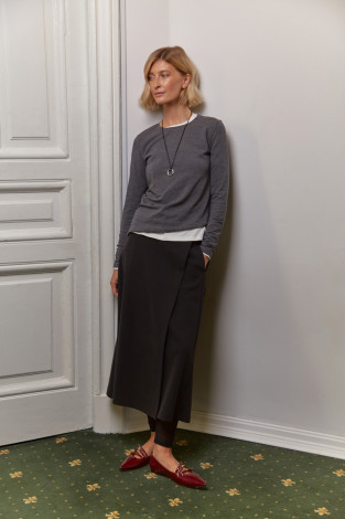 Юбки женские для мам, артикул: ЕВТ 7019, цвет: черный