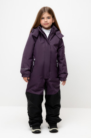 Комбинезоны утепленные для девочки, артикул: ВК 60122/2 ГР, цвет: фиолетовый