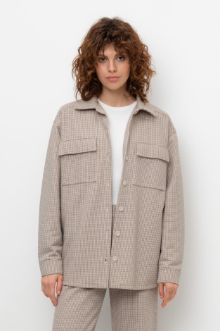 Жакеты, куртки женские для мам, артикул: ЕВТ 3254, цвет: светло-бежевый