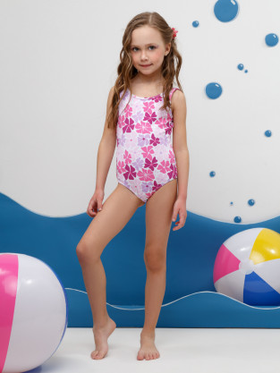 Купальник для девочки, артикул: ТК 16025/1н ФВ, цвет: белый