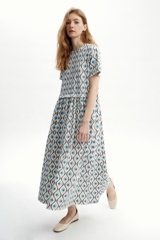 Платья женские для мам, артикул: ЕВТ 5070, цвет: бежевый