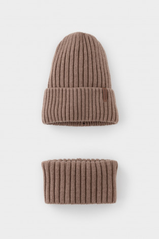 Комплекты вязаные, артикул: КВ 22015/ш, цвет: коричневый