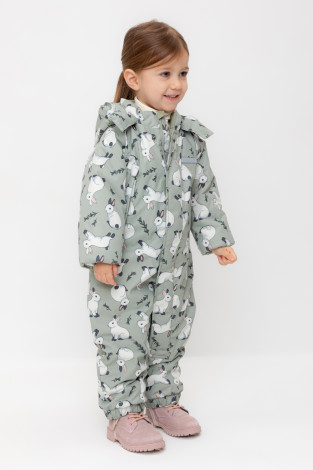 Комбинезоны утепленные для девочки, артикул: ВК 60032/н/34 Ал, цвет: хаки