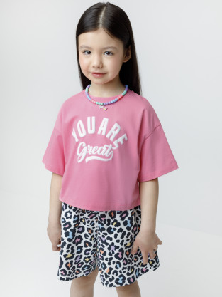 Футболка для девочки, артикул: КР 302936, цвет: розовый