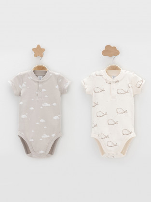 Боди для новорожденных, артикул: К 6543-2уп, цвет: светло-бежевый