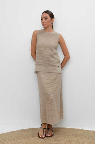 Юбки женские для мам, артикул: ЕВ 733, цвет: бежевый