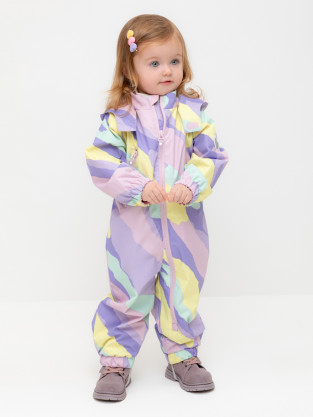 Комбинезоны утепленные для девочки, артикул: ВК 60088/н/17 Ал, цвет: мульти