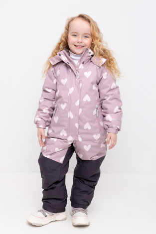Комбинезоны утепленные для девочки, артикул: ВК 60120/н/1 ГР, цвет: фиолетовый