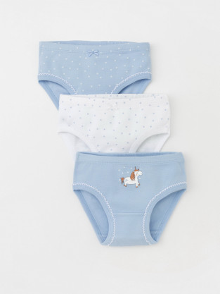 Трусы для девочки, артикул: К 1978-3уп, цвет: голубой