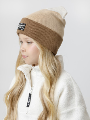 Шапка для девочки, артикул: КВ 20426, цвет: горчица