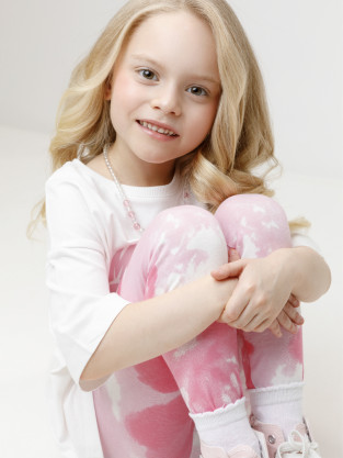 Лосины для девочки, артикул: КР 4074, цвет: сахар